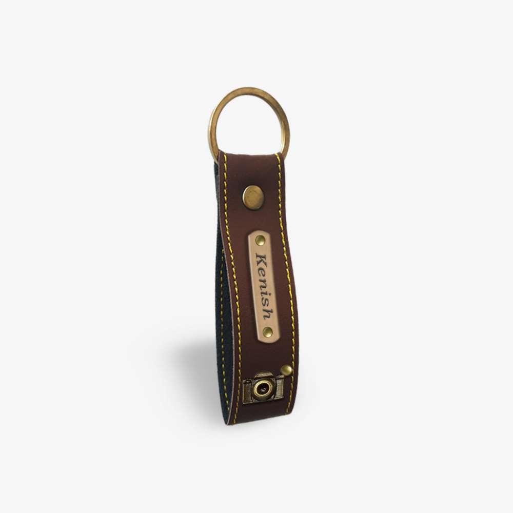 PERSONALISED KEYCHAIN - BROWN