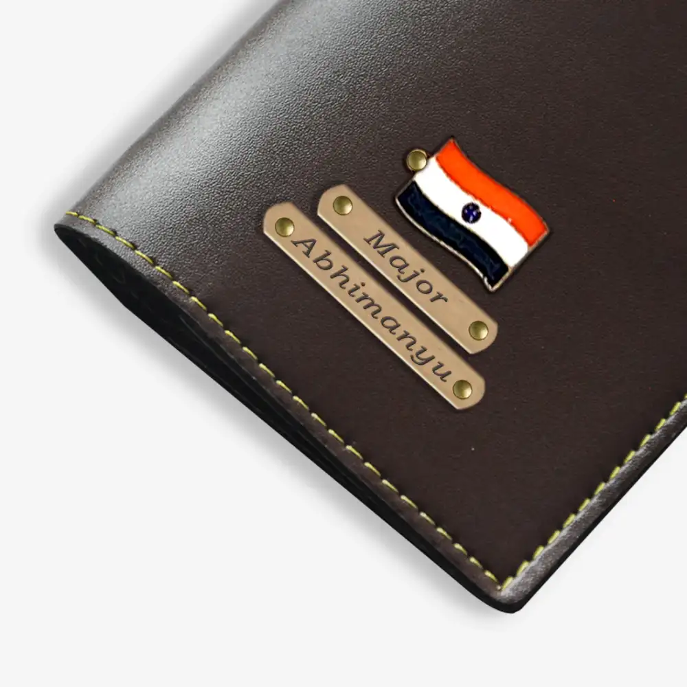 PREMIUM EXCLUSIVE PERSONALISED PASSPORT COVER - BROWN hover