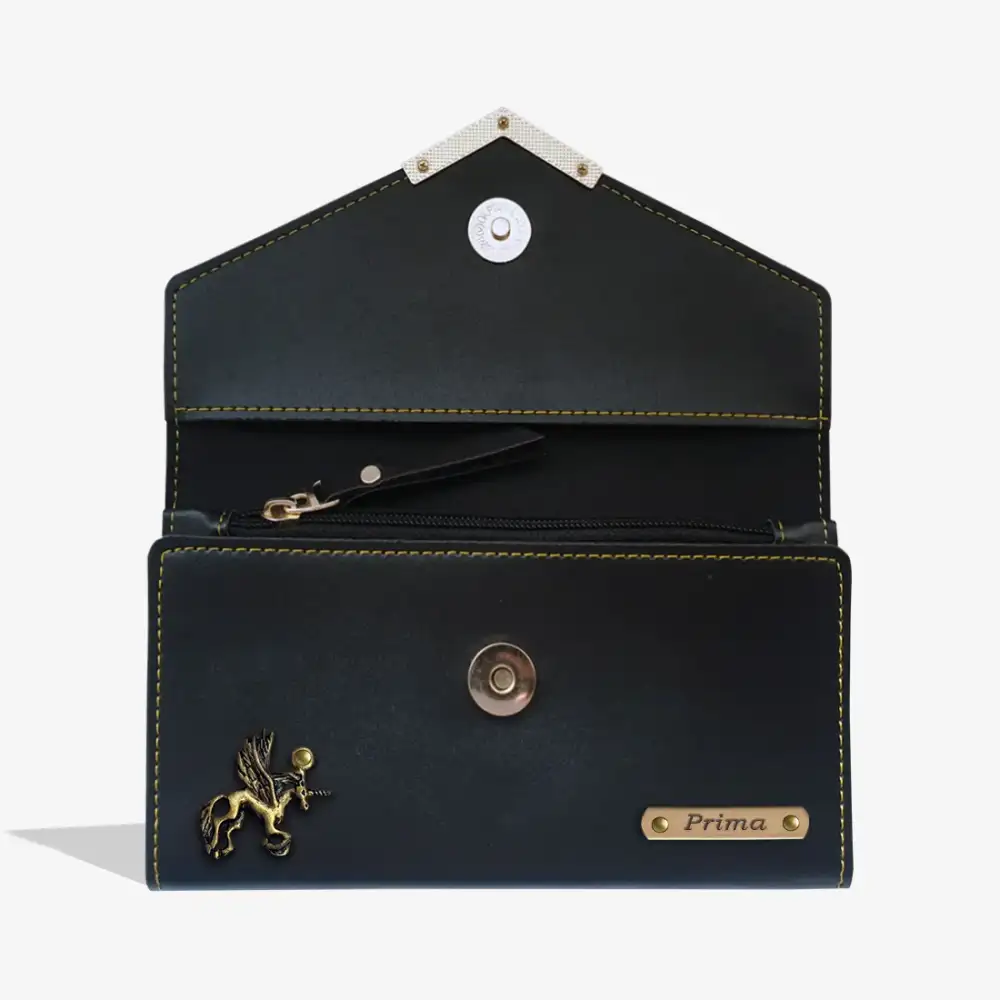 PERSONALISED WOMEN'S WALLET - BLACK hover
