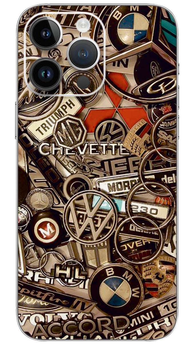 All car symbols in one frame  Mobile Skin Wrap