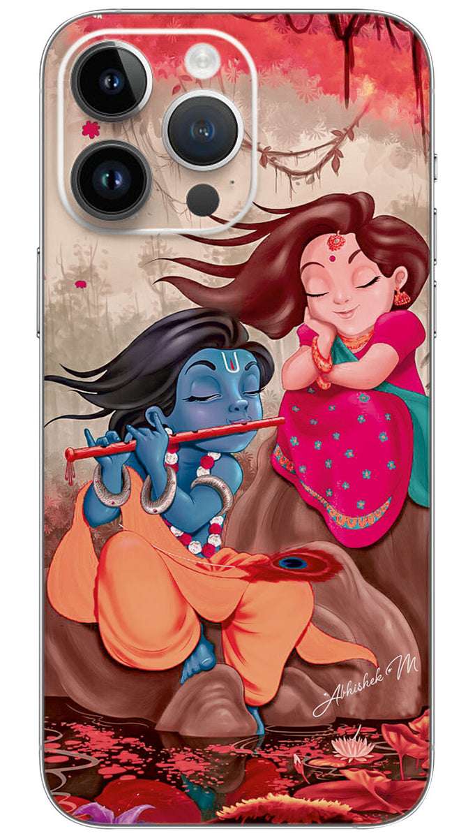 BEAUTIFUL RADHE KRISHNA  Mobile Skin Wrap