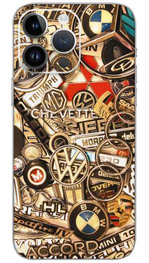 Cars Logos pattern  Mobile Skin Wrap