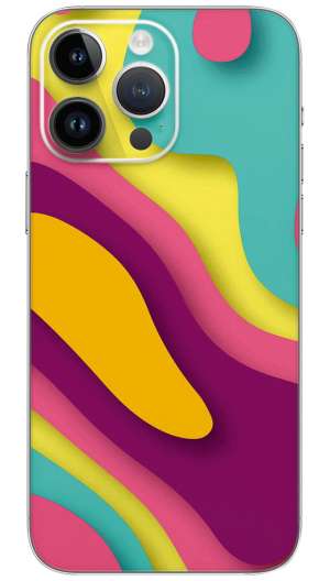 Colorful 3d layers Mobile Skin Wrap