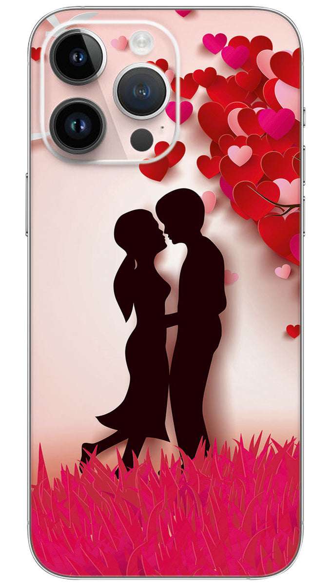 COUPLE ANIMATED LOVE Mobile Skin Wrap