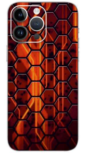 HexApattern red texture design Mobile Skin Wrap
