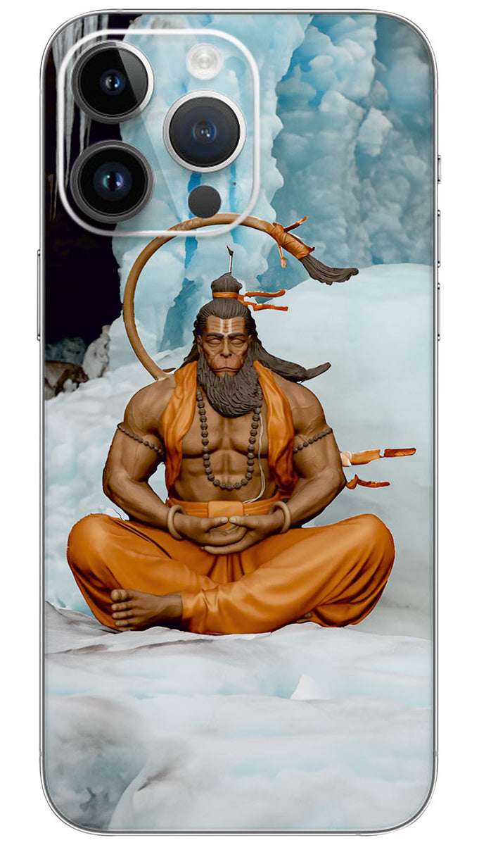 LORD HANUMANJI MEDITION  Mobile Skin Wrap