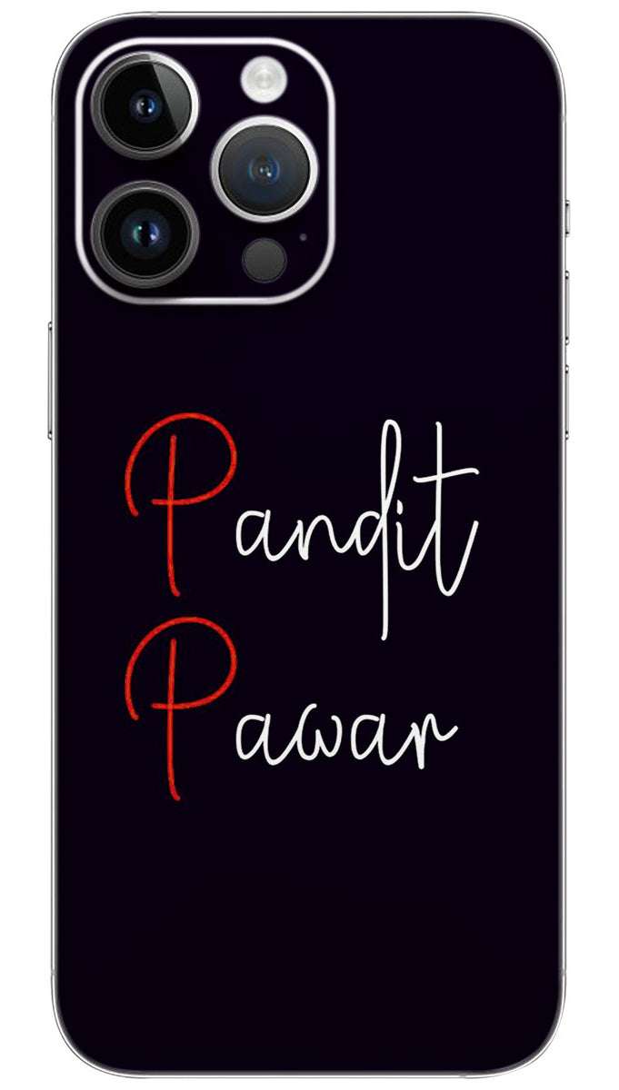Pandit ji with crown name  Mobile Skin Wrap