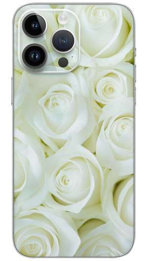 White rose pattern Mobile Skin Wrap