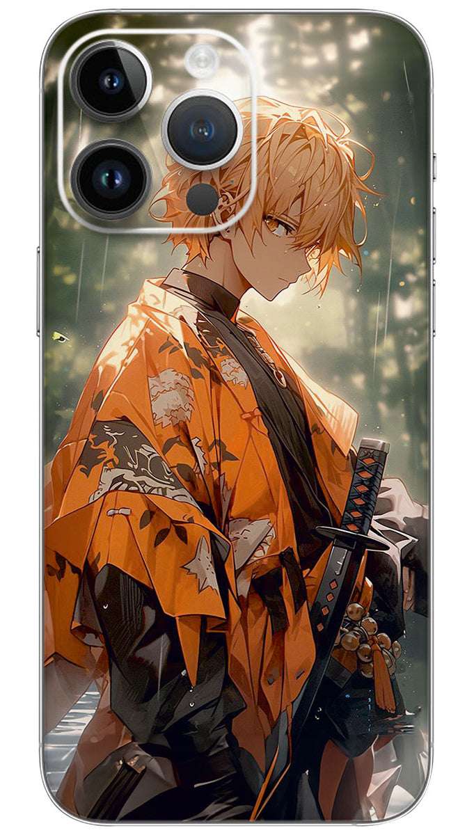 Zenitsu Agatsuma anime Mobile Skin Wrap