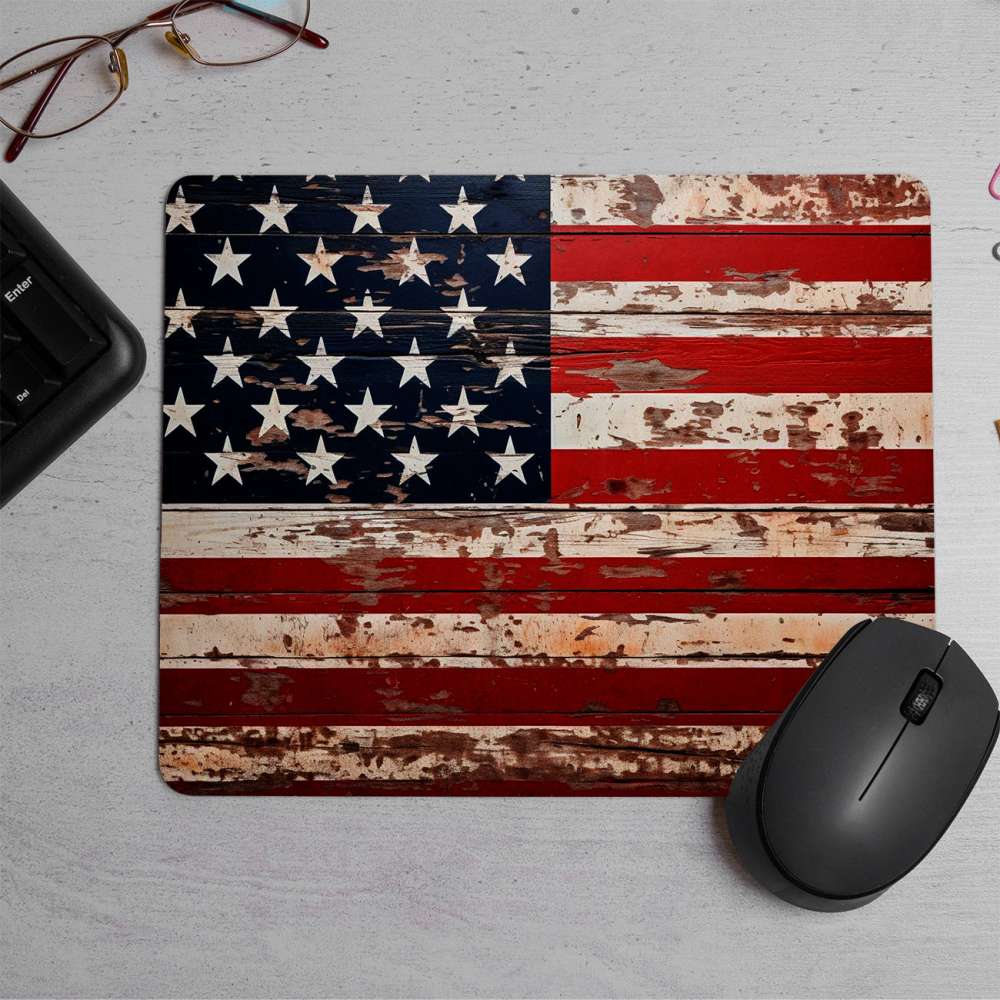 USA American Flag Personalized Design Printed Mouse Pad